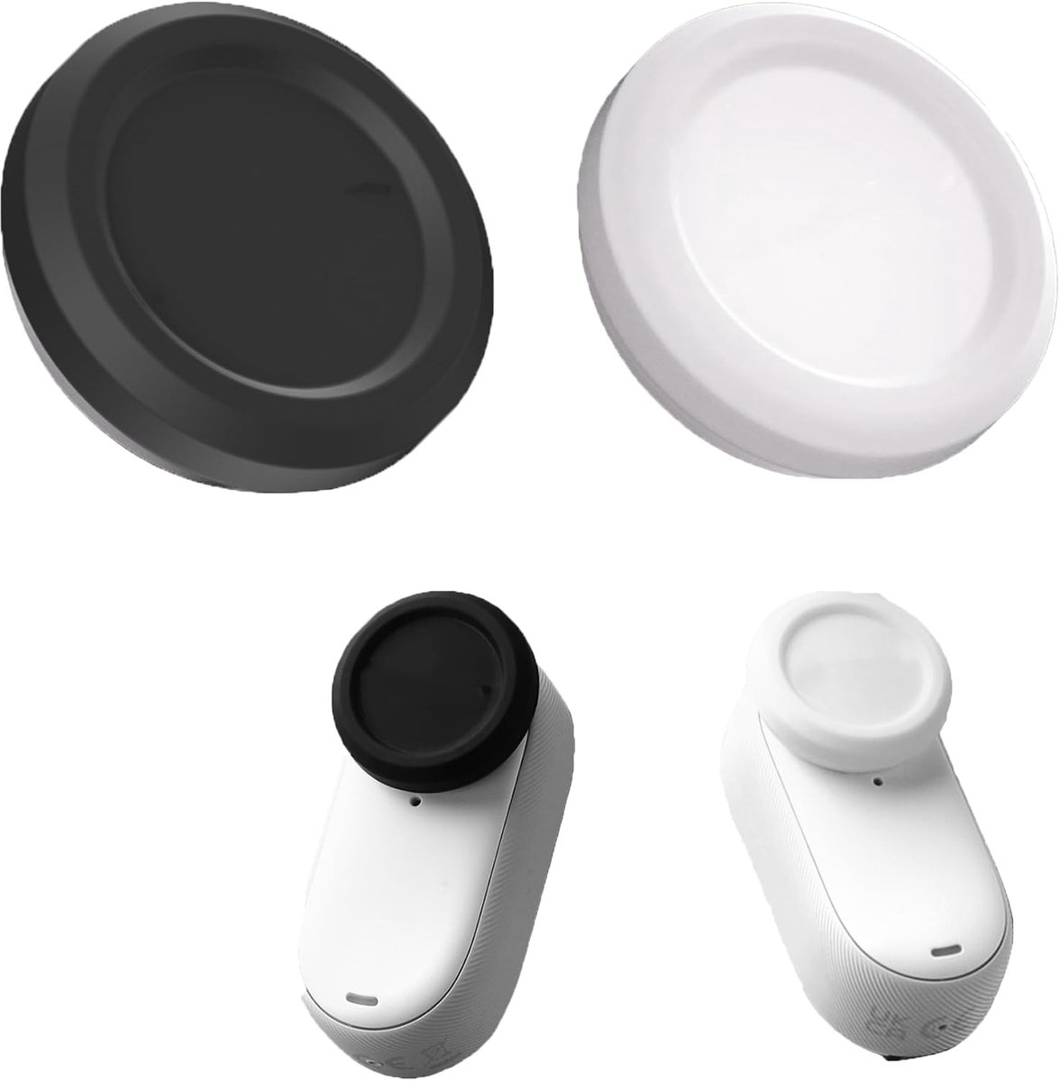 Lensdop voor Insta360 GO 3S siliconen lensbeschermhoes voor actiecamera-accessoires, stofdicht, krasbestendig, 2 stuks