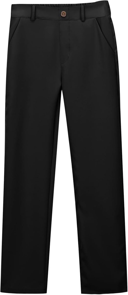 Cargobroek voor jongens, kinderen, zacht, katoen, meerdere zakken, urban stijl, casual, school, lente, junior, kleding, zwart, A100