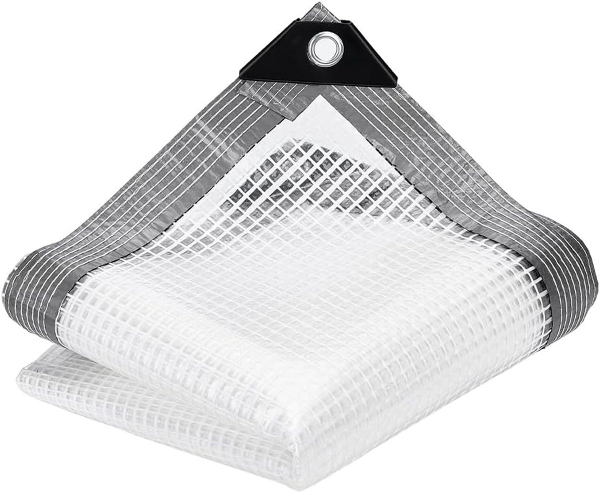 Waterdichte Polyethyleen Zeil 2m x 2m met Oogjes - Zware Kwaliteit Bescherming voor Planten, Tuin en Landbouw
