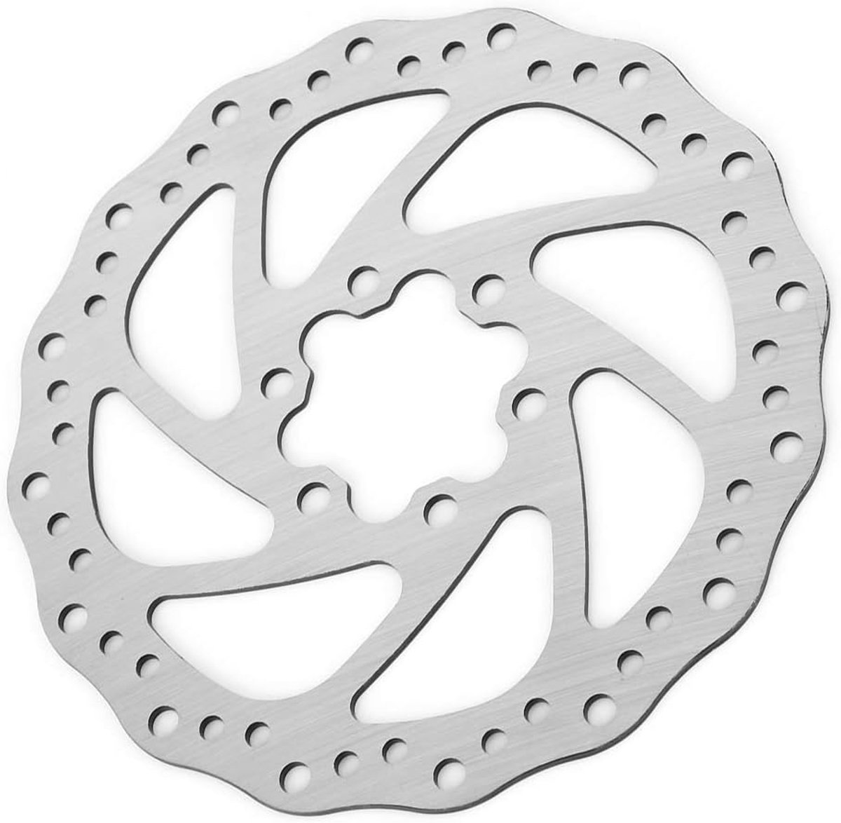 Schijfremschijf, remschijf roestvrij staal met 6 schroeven geschikt voor racefiets mountainbike BMX MTB (140 mm 160 mm 180 mm 203 mm) (140 mm)