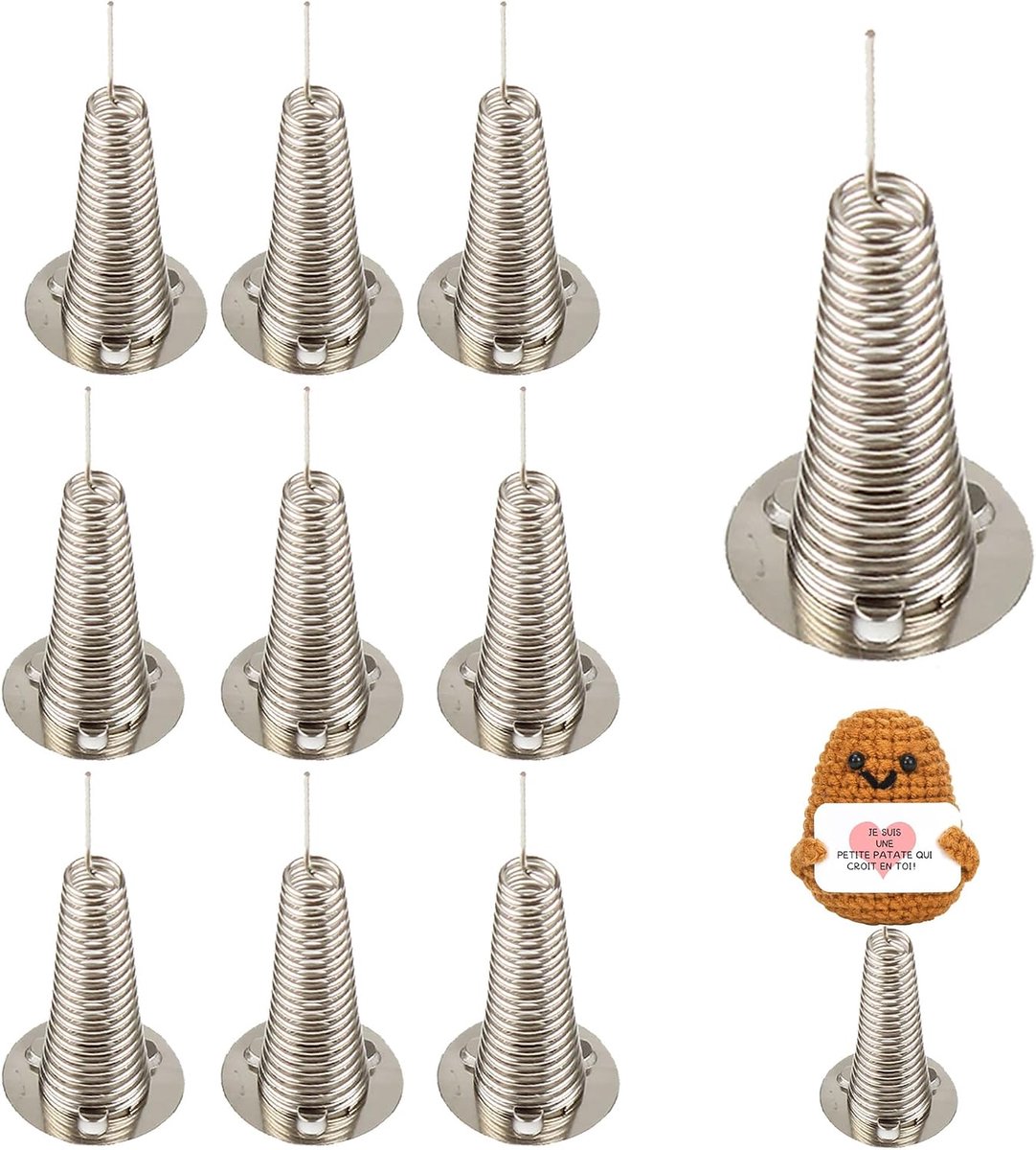 15 stuks hoofd schudden veerstandaard veerbasis wiebelkop auto veerbasis schuddende poppenveerbasis poppenaccessoires basis auto schudkop poppenbasis dashboard DIY woondecoratie (A)