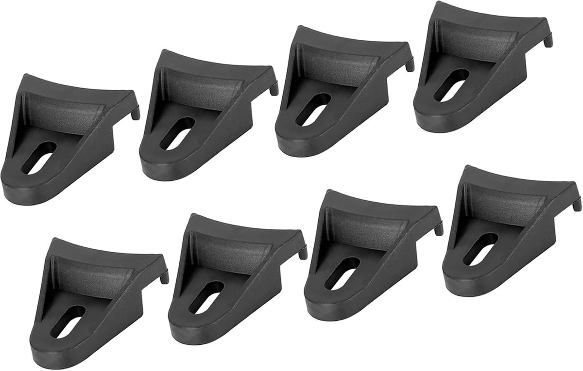 Autosubwoofer luidsprekerroosterklemmen geschikt voor 4" 6" 8" 10" 12" 15" installatieboek zwart (set van 8 stuks)