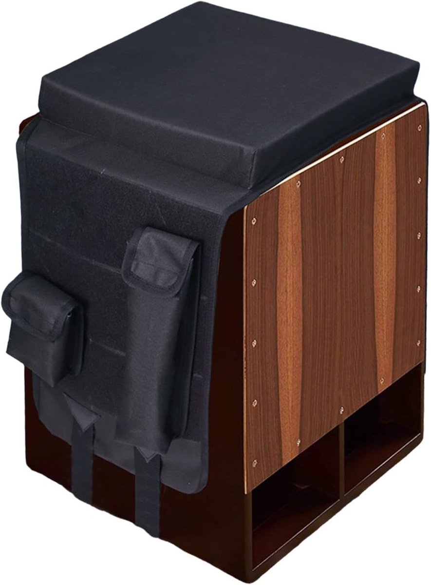Cajon Gewatteerde Zitting Muziekinstrument Zadel met een Opbergvakje aan de