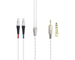 Vervangende audio-upgrade-kabel compatibel met Sennheiser HD800, HD800S, HD820 hoofdtelefoon met 3,5 mm 1/8 "Mannelijk en 6,3 mm 1/4 "adapter
