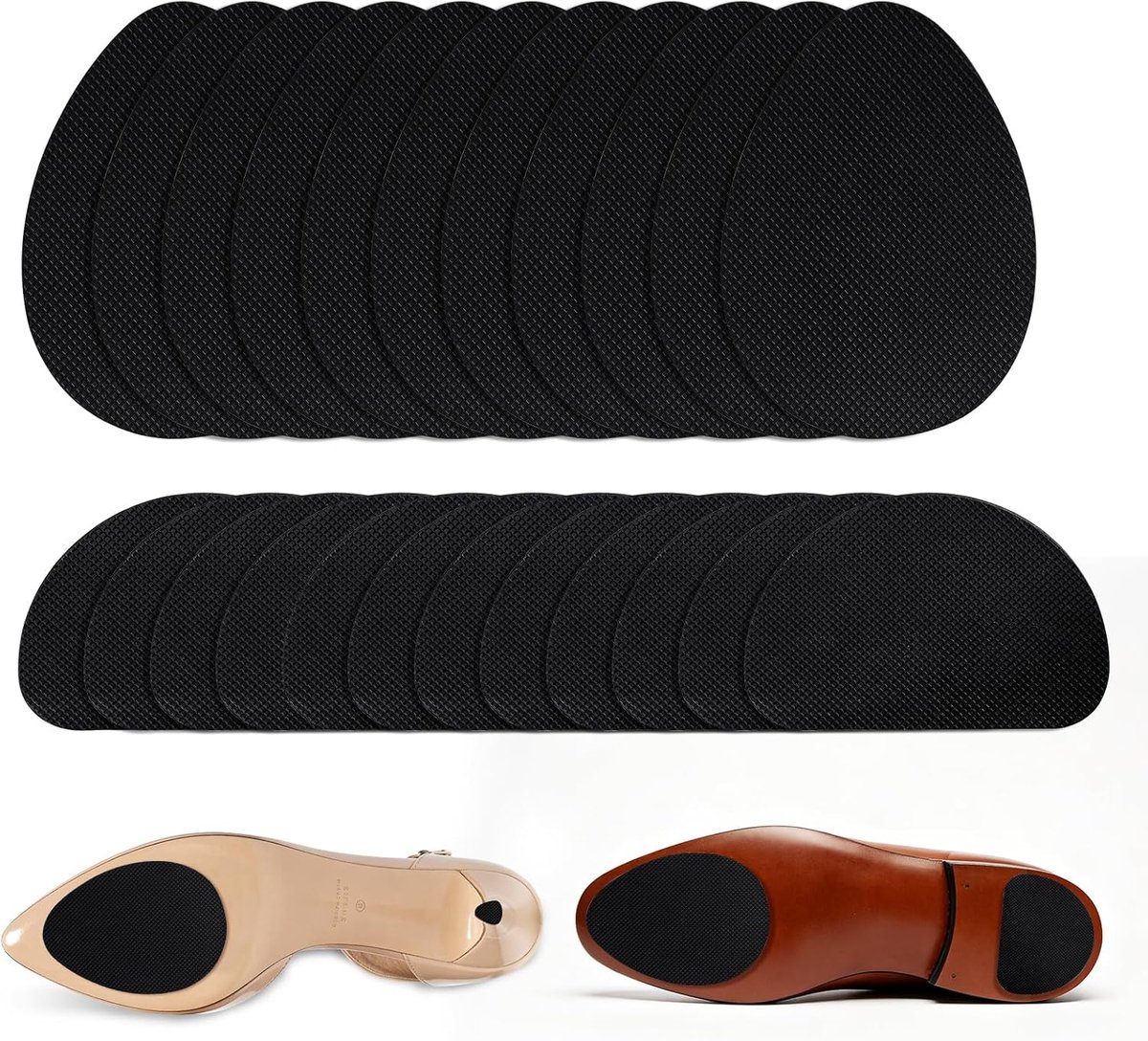 24 stuks rubberen zolen om op te plakken, schoenzolen, reparatie, zelfklevende schoenzool, rubberen antislipzool, pads voor antislip schoenen, dames en heren