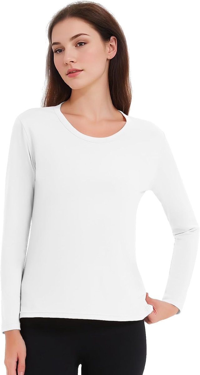 Thermische top dames ronde hals onderhemd dames thermo lange mouwen warm onderhemd ondergoed vrouwen