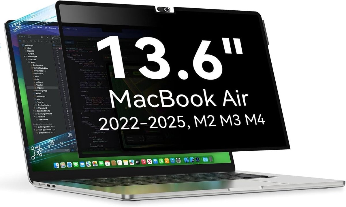 Filter compatibel met MacBook Air 13,6 inch (2022 - 2024, M2 M3) MagicSuction (A2681 A3113)