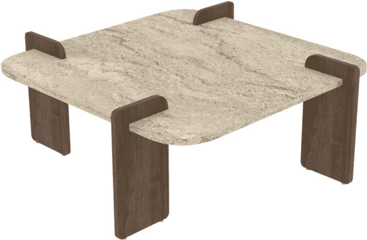 CaliCosy Salontafel met vierkant tafelblad L90 cm ORIGIN Beige