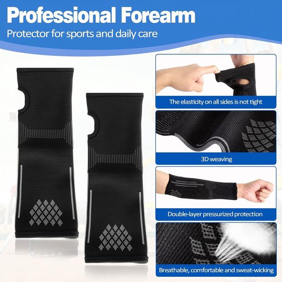 1 paar armbeschermers, volleybal voor dames, armbescherming, volleybal, compressiemouwen, sport, onderarm, elleboogondersteuning, brace — afbeelding 2