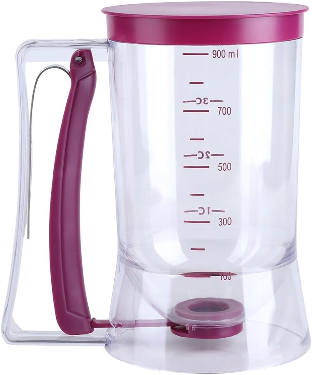 900ML Cupcake Pannenkoek Beslag Handdispenser Mix Gebakkan Wafel Maatbeker Muffin Helper Bakken Keuken Tool