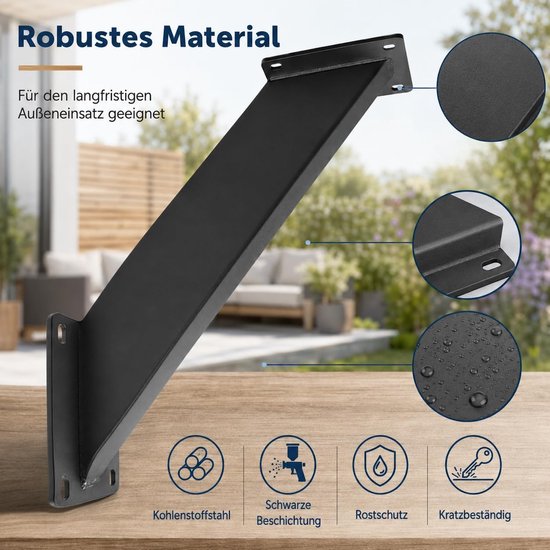 4 stuks 45 graden hoekhouder, zware consoles met 32 schroeven, binnengewricht voor houten palen en balken, bureaurand, pergola, paviljoen, doe-het-zelf-kit — afbeelding 4