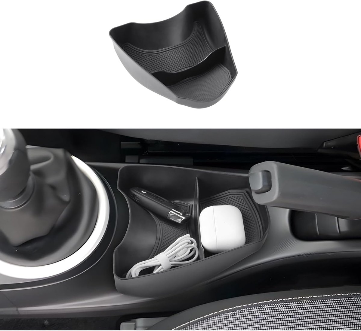 Center console opbergdoos Twingo 3 2014-2024 - organizer met antislipmat - extra opbergruimte - ShopVlot
