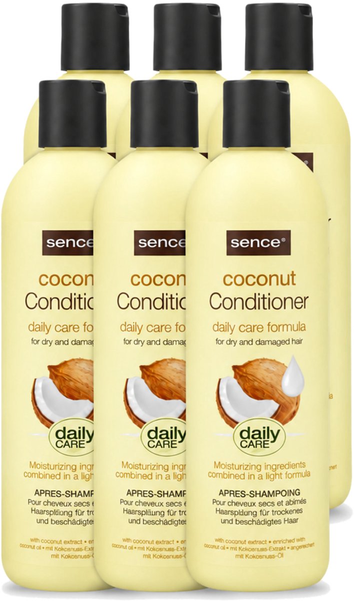 6 x Sence – Conditioner – Coconut – 400 ml - Voordeelverpakking - 6 stuks