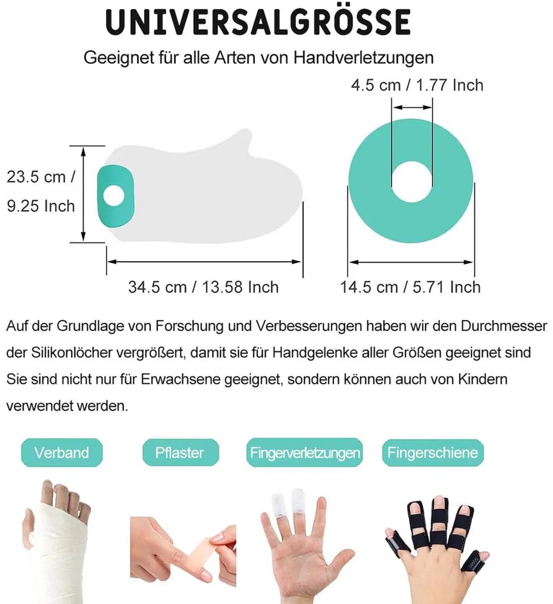 Waterdichte gipshandschoenen, beschermende mouwen Geschikt voor onder de douche na een operatie, gipsmouwen Geschikt voor volwassenen, polsmouwen