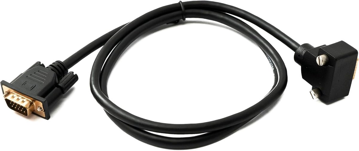 D-Sub15 Kabel 100cm - HD VGA 15 Pin Plug naar Plug - Down-angled aansluiting - Betrouwbare communicatie - ShopVlot