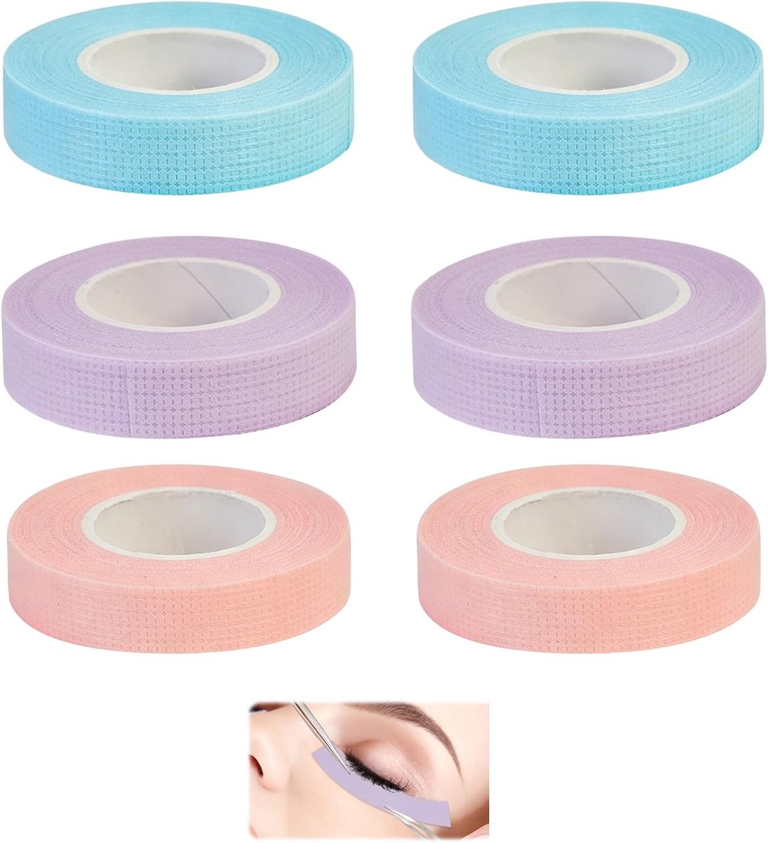 Microporeus plakband 1,25 cm x 9 m - ademend - huidvriendelijk - ideaal voor wimperverlenging - ShopVlot