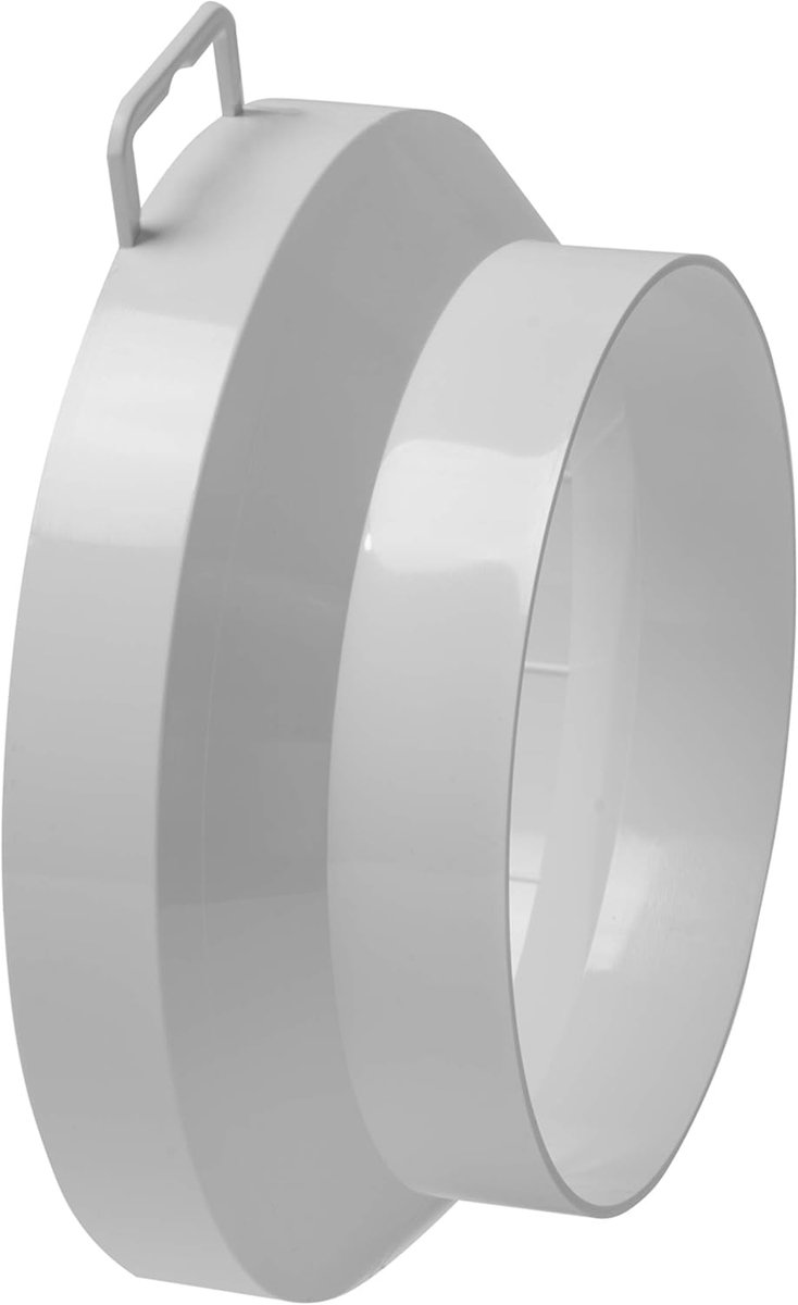 Vent Systems 150mm to 125mm Inch Pipe Adapter - Duct Connector Mount for HVAC Ventilation Heating, Cool, ABS Plastic - ShopVlot