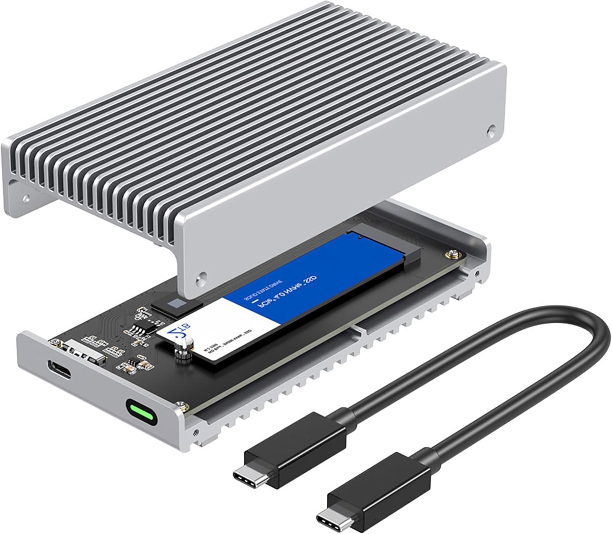 Casecentive 40Gbps USB4 M.2 NVMe SSD Enclosure – Fanless aluminum external enclosure with advanced passive cooling - ShopVlot