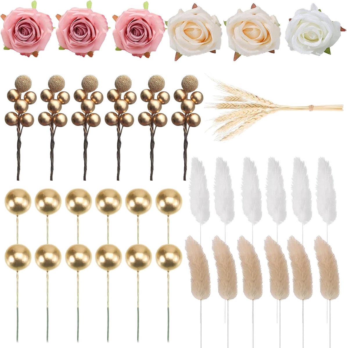 Taartdecoraties 42-delige set in Boheemse stijl - ShopVlot