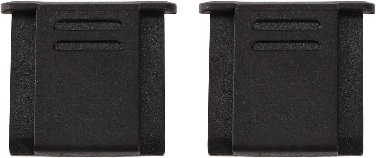 Camera hot shoe beschermkap 2PCS - stofdicht - plastic zwart - maximale bescherming - ShopVlot