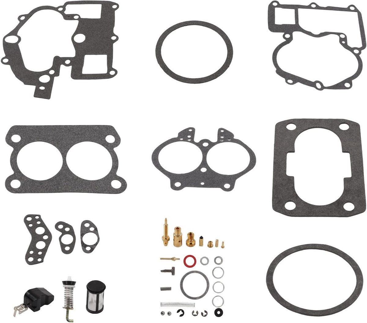Carburetor Repair Kit, Stable Performance Carburetor Overhaul Kit Replacement for Mercruiser Marine 3.0L 4.3L 5.0L - ShopVlot