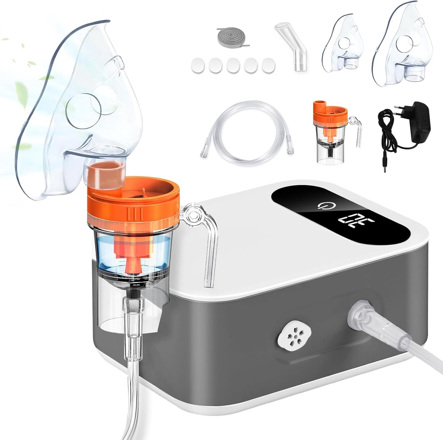 Inhalator voor volwassenen en kinderen met LED-display
