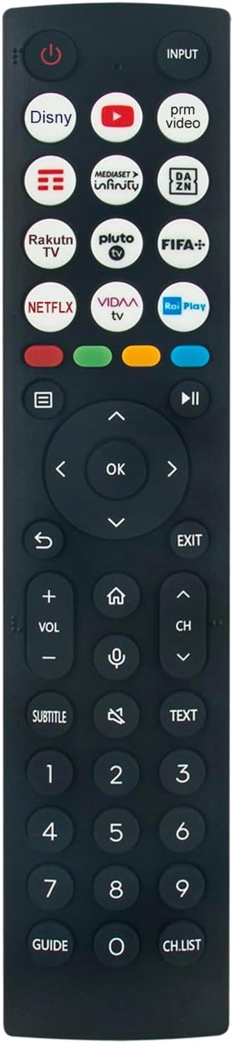 Afstandsbediening vervangend - compatibel met Hisense ERF6B64H - grote transmissieafstand - m-winkel