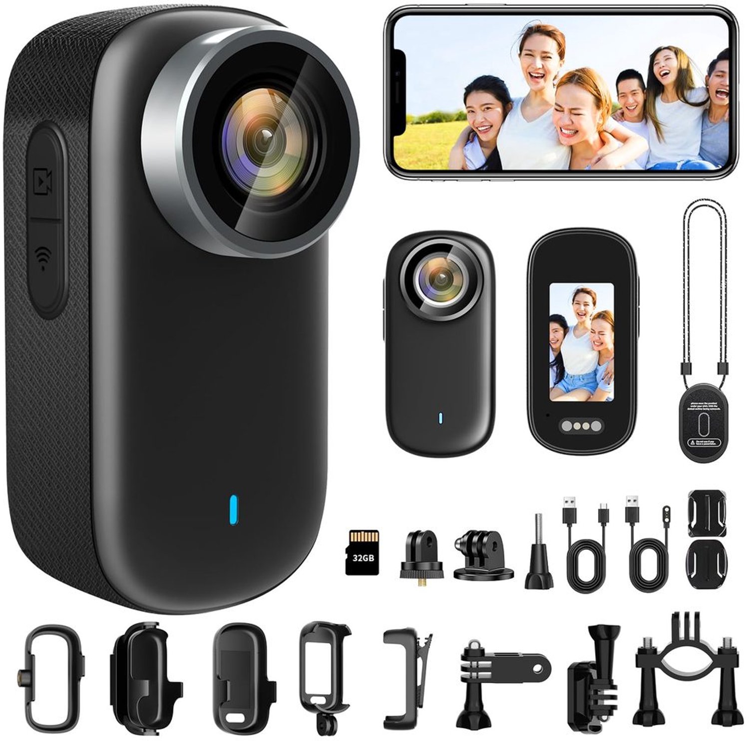 Mini Actiecamera 4K met WiFi en Waterproof Functie