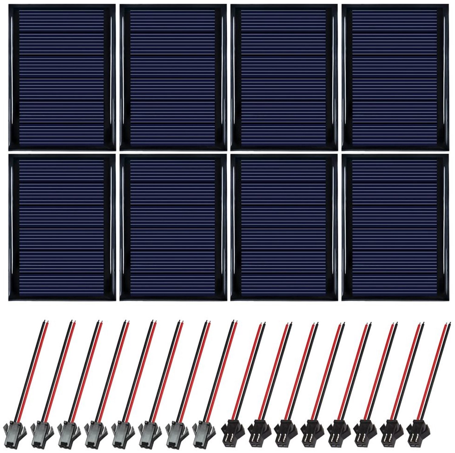 Mini Zonnepanelen 3V 0.3W voor DIY Projecten (8 Stuks)