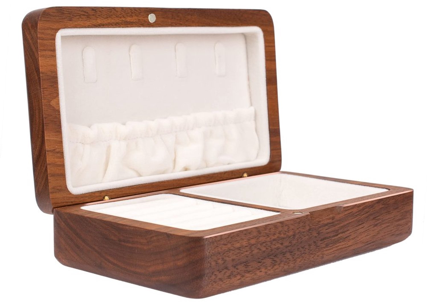 Houten Sieradenbox - Retro Reiskoffer - Walnotenkleur