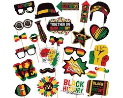 Foto-rekwisieten Black History Month - 26 stuks papier - feestdecoraties - ideaal voor evenementen - ServiceTopper