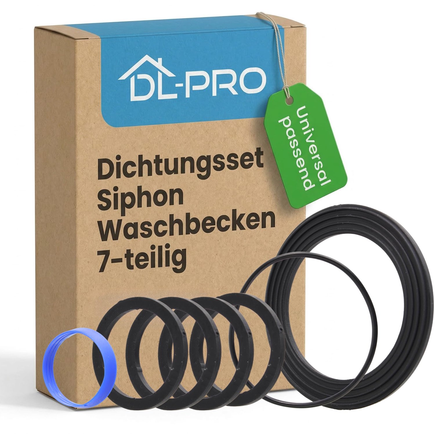 7-delige Afdichtingsset voor Wastafel Sifons - Compatibel met 32 mm