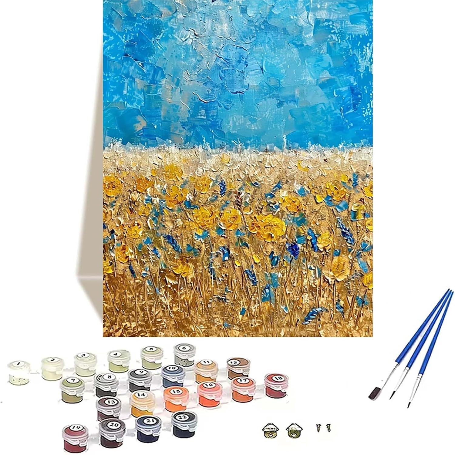 Verf op nummer voor volwassenen - 40x50 cm - acrylpigment - eenvoudig doe-het-zelf schilderen - ServiceTopper