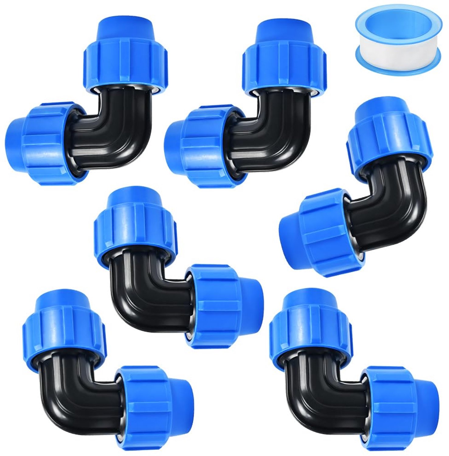 Waterleidingverbinding - 25mm Elleboogset - Blauw