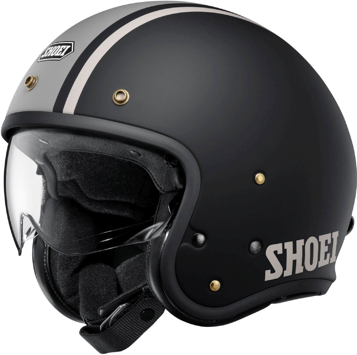 Shoei J.O2 Adventure TC-10 Mat Zwart Grijs Jethelm - Helm