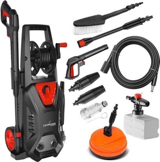 Hogedrukreiniger Elektrisch - 1800 W Motor - 220 Bar Druk - 450 Liter Per Uur - Aluminium Pomp - Compleet Accessoireset — afbeelding 5