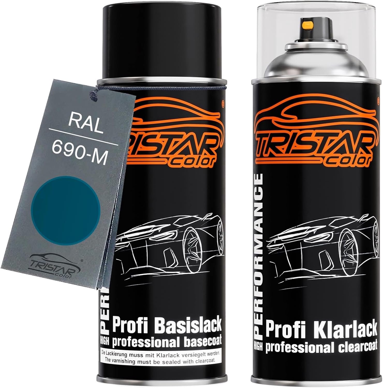 Spuitbus lak RAL 690-M - 400 ml Dark Turquoise Metallic - hoogglans blanke lak - ongeëvenaard diepte-effect - m-winkel