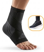 Enkelbrace Compressie - Maat XL - Zwart - Verstelbare Enkelbandage - Enkelband voor Sport en Dagelijks Gebruik - Voetbrace voor Links en Rechts - Brace enkel - Comfortabele Enkelsteun - Heren en Dames