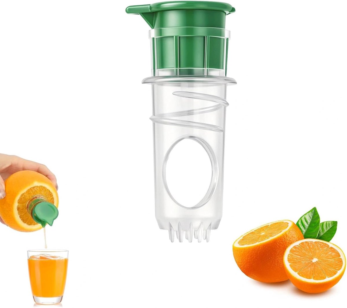Limoenpers, mini-citroenpers, handpers, draagbare citruspers, handmatig, kunststof, fruitpers met filter, voor huishouden, camping en bar