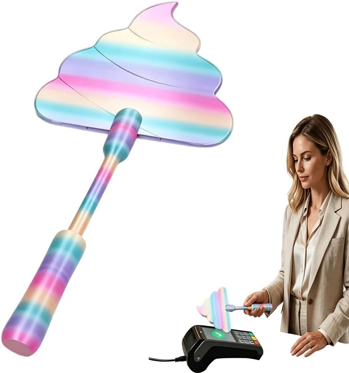 3D-bedrukte toverstaf voor creditcardhouders, toverstaf creditcardhouder met touch-bediening voor contactloos betalen, raves, grappen en feesten, 1 stuk