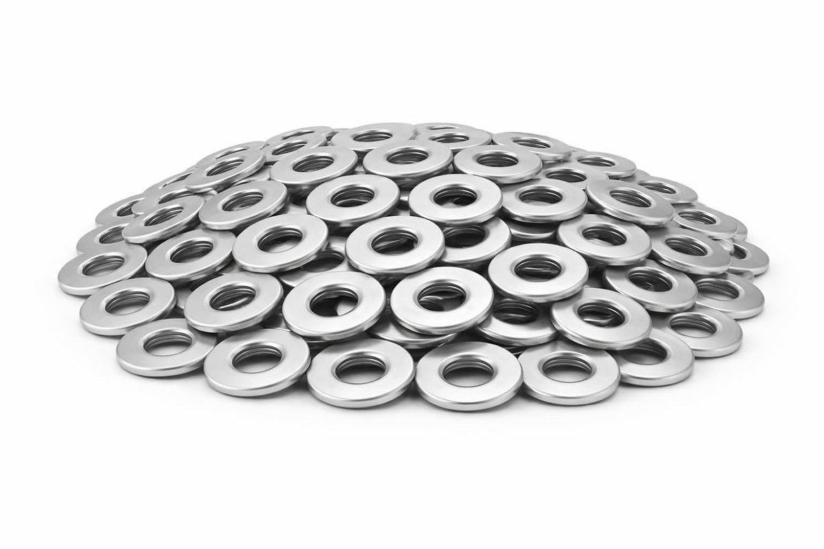 Platte sluitringen, M6, roestvrij staal, A2, DIN 125, AISI, 304, 100 stuks, metrische sluitringen voor schroeven, draadstang, moeren