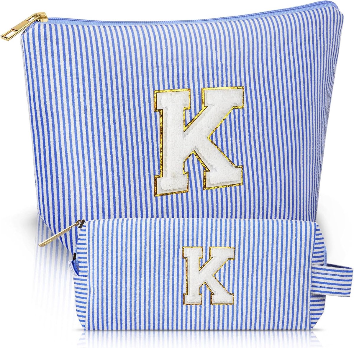 Make-up tas met initialen - toilettas set - praktisch formaat - ideaal voor reizen - ShopVlot