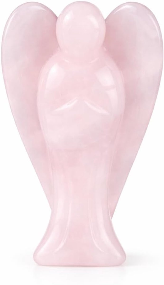 Kristal energie chakra reiki genezing engel mini standbeeld ornament voor huisdecoratie bureau versiering roze engelenvleugels beschermengel decoratief item meditatie tool