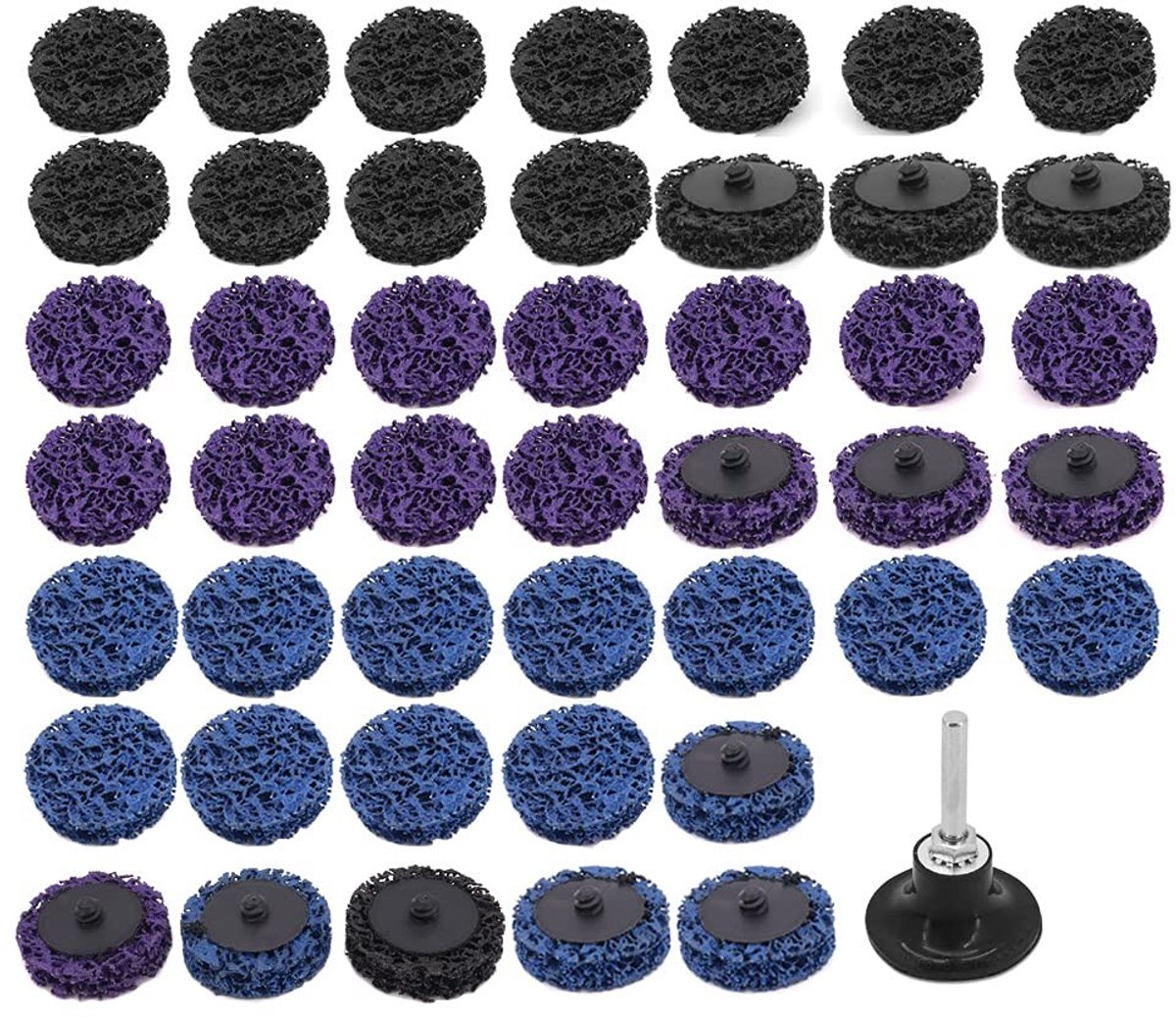 Set van 46 Schuurdiscs van 50 mm, Ideaal voor Schuren, Polijsten en Afwerken van Diverse Materialen