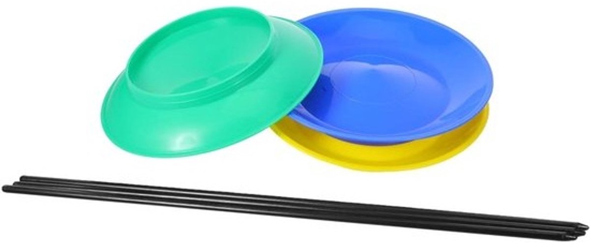 Jongleer-draaitafelset - Acrobatische circusplaten - Hand-oogcoördinatie - Professionele rekwisieten - 23,5 cm - Diverse kleuren