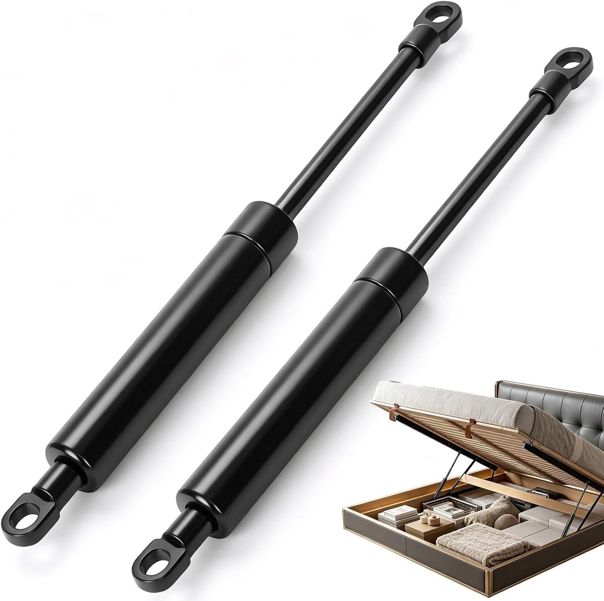 2 stuks gasveer, 500 mm, 800 N/82 kg, gasveer, zware belasting, gasdrukdempers voor deuren, kastscharnieren, bed - ShopVlot