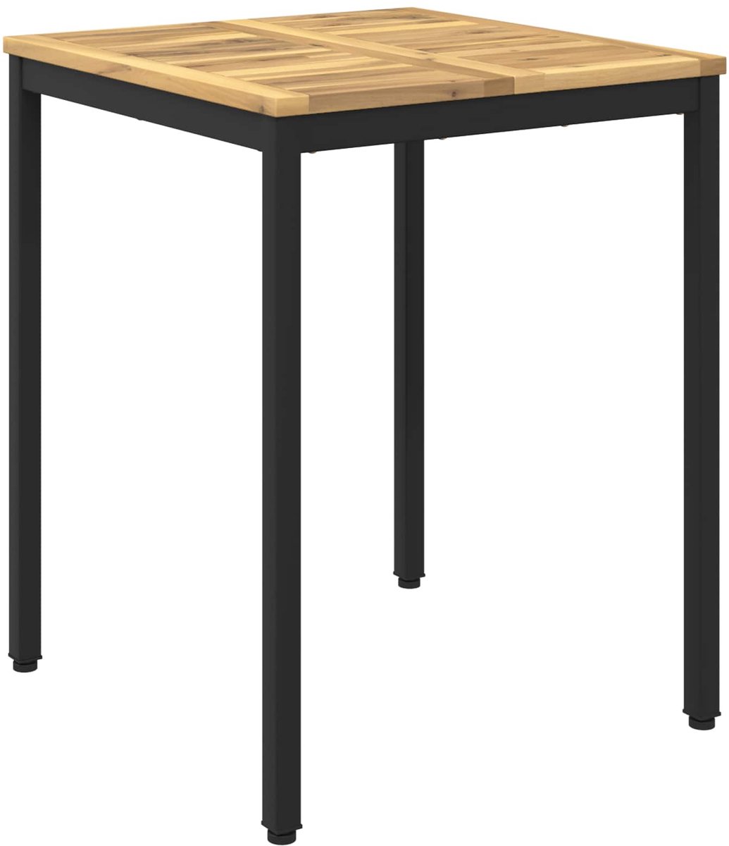 vidaXL Tuin - Eettafel - NAARDEN - Whitewash - en - zwart - 60 - x - 60,5 - x - 75 - cm Whitewash en zwart