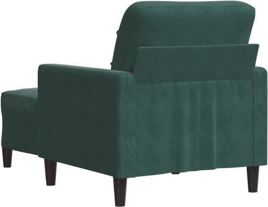 vidaXL - Fauteuil - met - voetenbank - 60 - cm - fluweel - donkergroen van Vidaxl — afbeelding 5