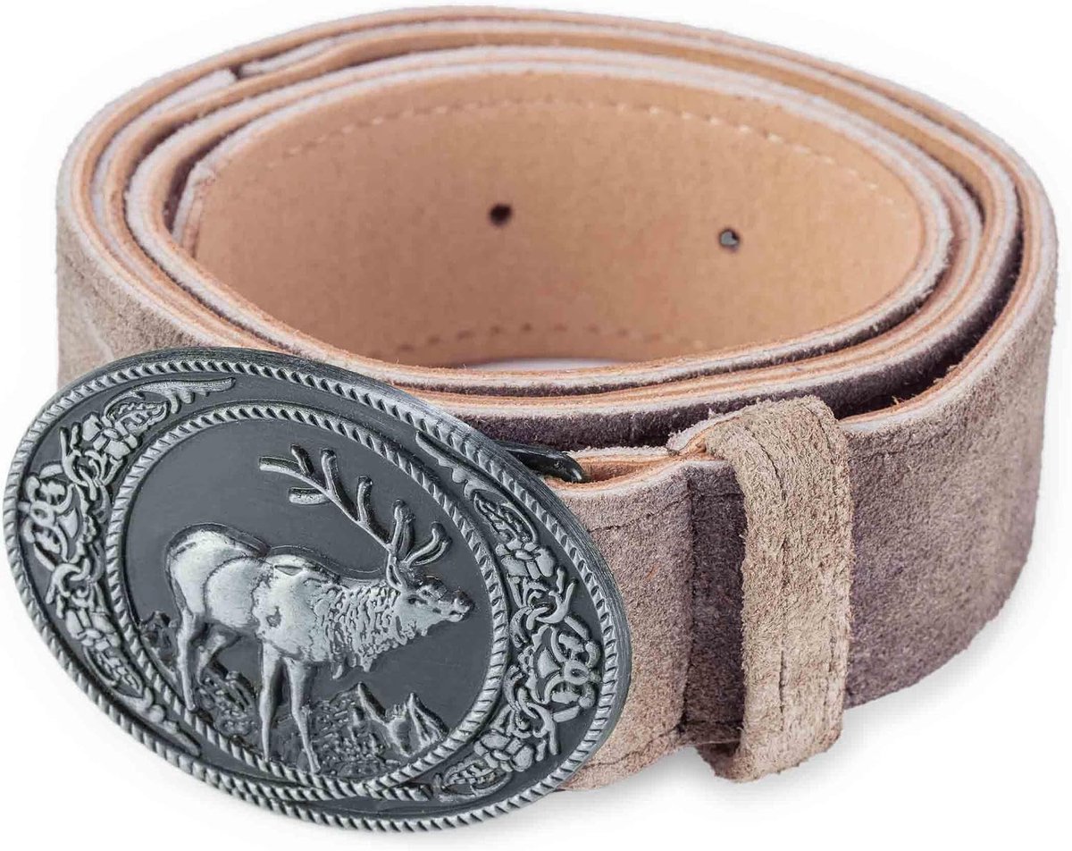 Stiermark Men's Classic Leather Belt with Metal Buckle, Classic Genuine Leather Belt - ShopVlot