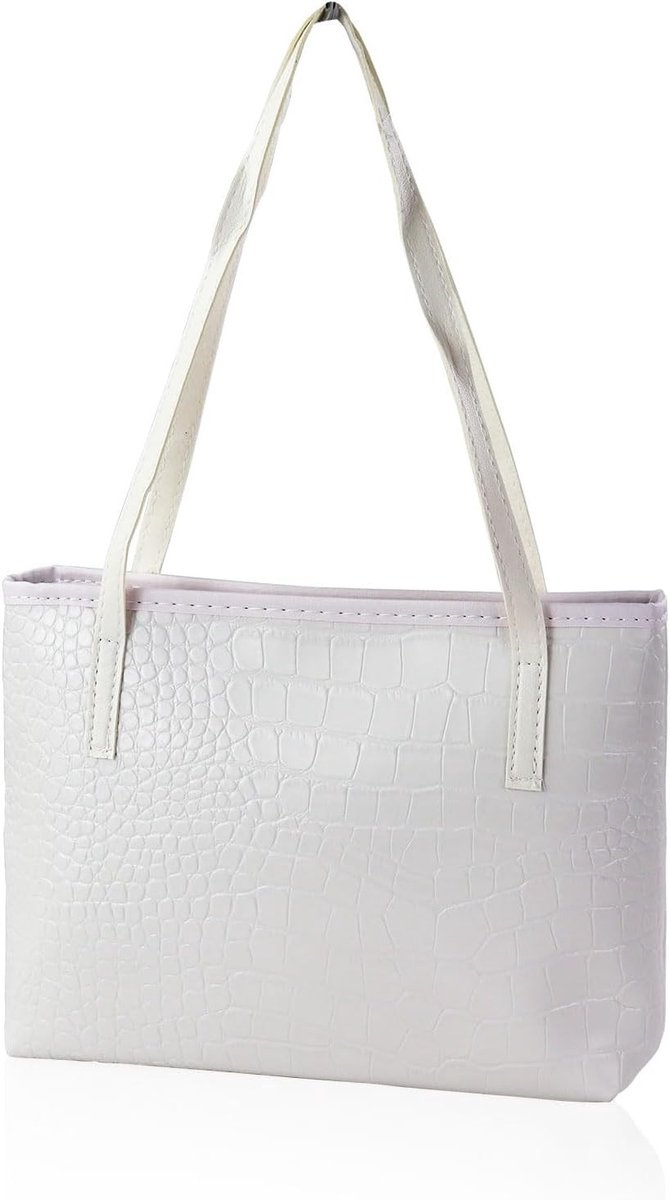 Dames Kleine Tote Bag met Rits, Waterdichte Faux Leer Handtas voor Winkelen, Reizen en Werk